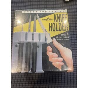VTG Under The Cabinet 4 Kitchen Knife Holder Slate Blue Imperial Knife -NEW R1